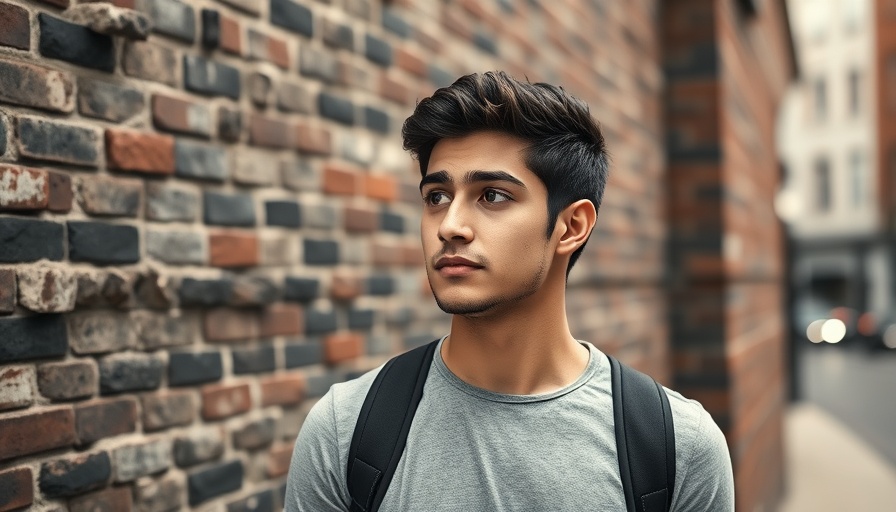 Confident young man in urban setting, exploring AI strategies for business professionals.