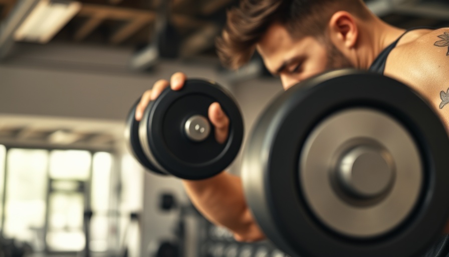 Person lifting dumbbells in gym for lifestyle habits for business success.