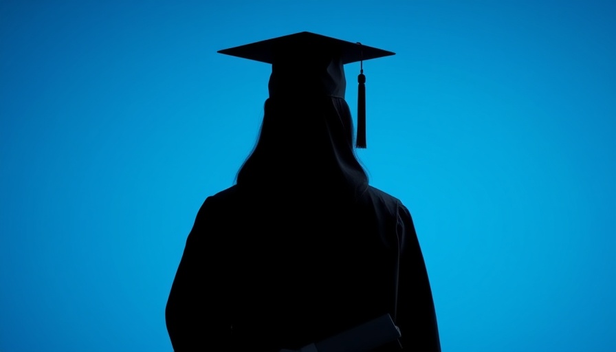 Silhouette of graduate highlighting challenges of workers without college degrees.