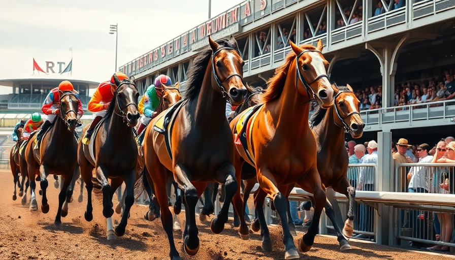 Horses start race in Kentucky Derby qualification process event.