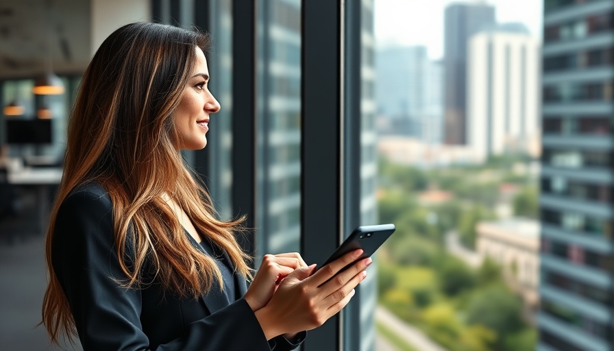 Reflective professional in office embodying values in AI-driven world