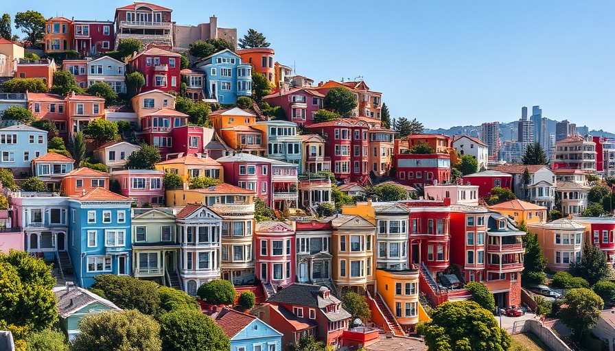 Colorful hillside view of San Francisco homes, California housing market shift.