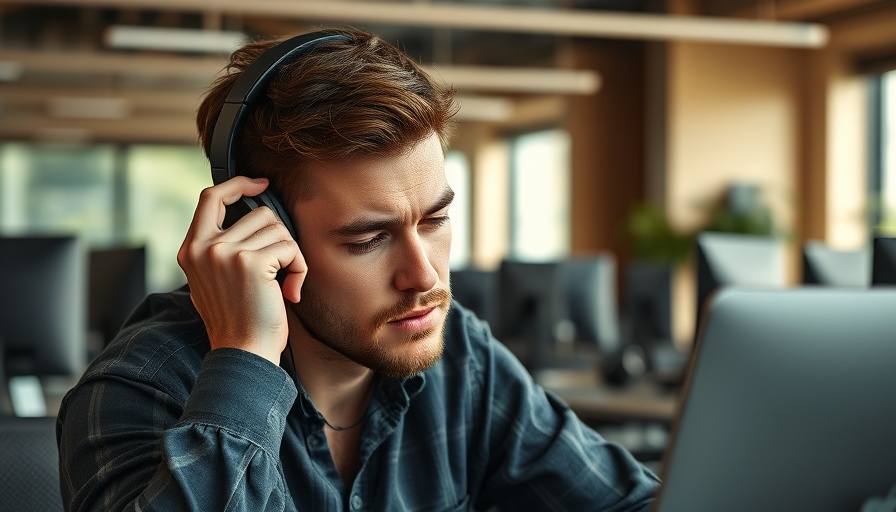 Weary young man managing energy at work desk. Energy management for productivity.