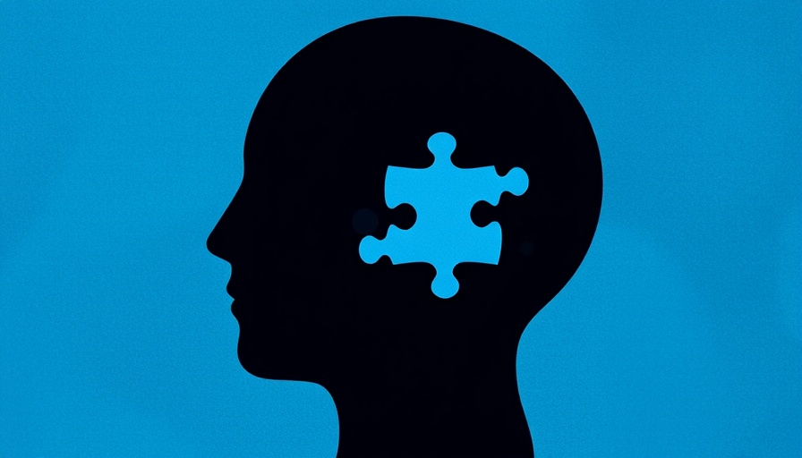 Autism diagnosis symbolized by puzzle pieces inside a head silhouette.