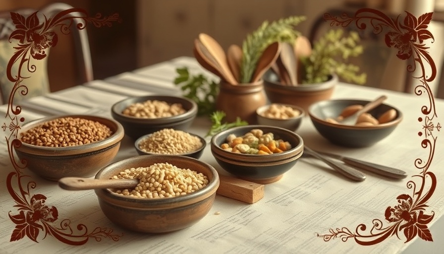 Recession era dining tips: vintage dining setup with rustic bowls.