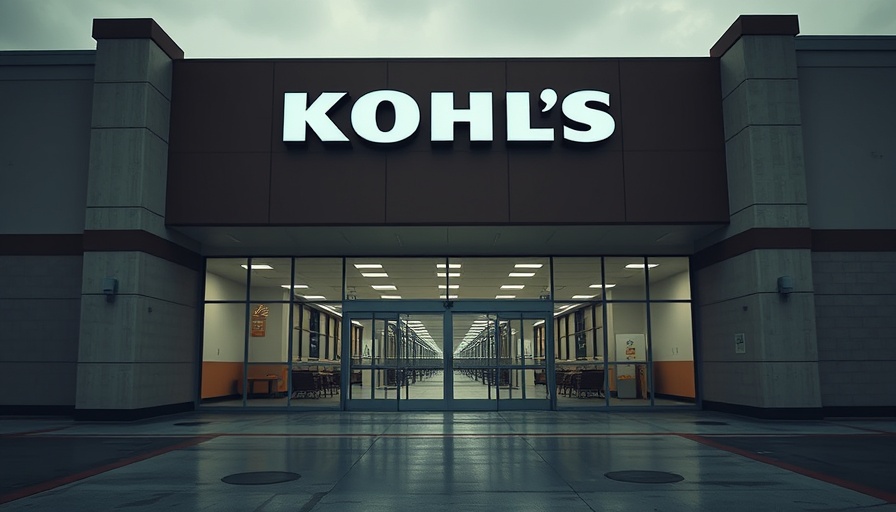 Closed Kohl's store entrance with logo above.