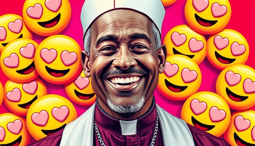 Stylized colorful portrait with heart-eyed emojis, Pop art style