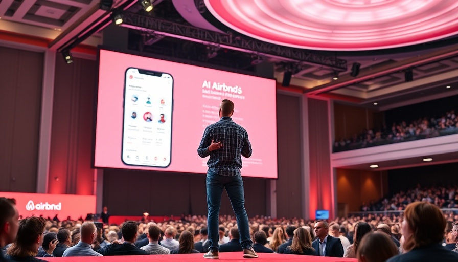 AI Customer Service in Airbnb demo on stage.