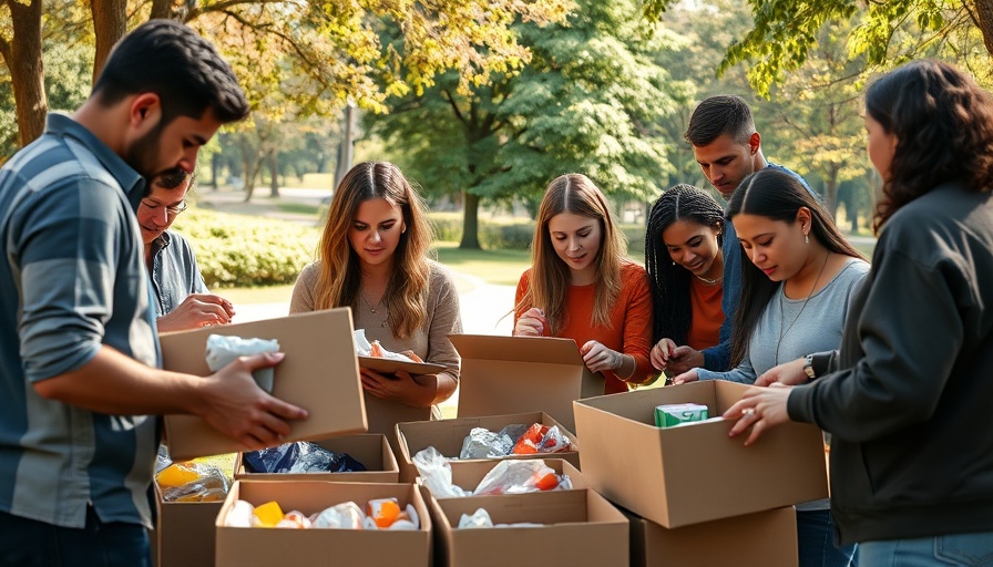 Philanthropy for Entrepreneurs: Group packing boxes at community event.