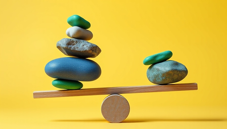 Colorful stones balancing on seesaw, Skills Over Degrees concept.