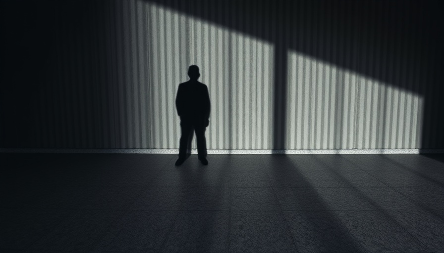 Person standing alone casting shadow, conveying solitude, manager support for grieving employees.