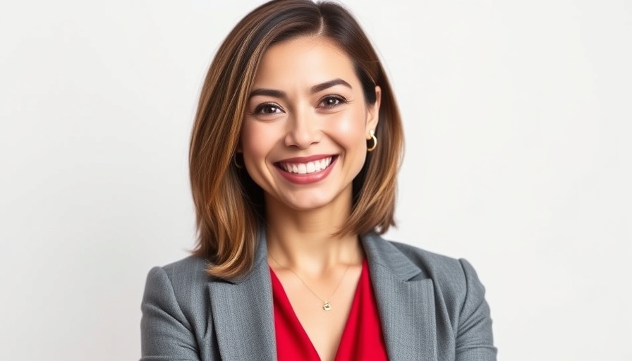 Professional woman smiling confidently, representing competitive edge through customer obsession.