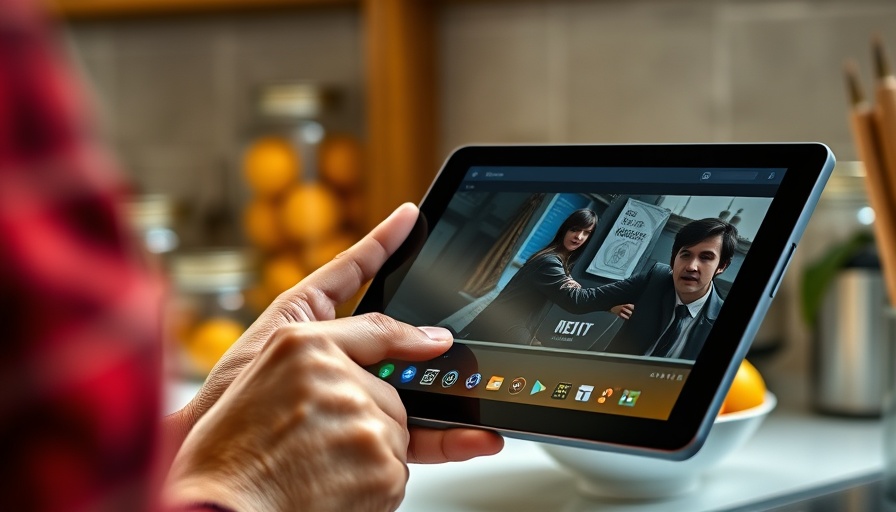 Android tablet for business owners in kitchen setting.
