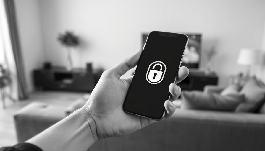 Monochrome photo of phone with encryption app, government encryption policies.
