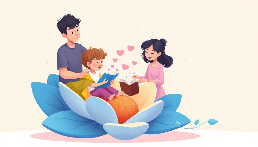 Abstract illustration of parental engagement in nurturing education.