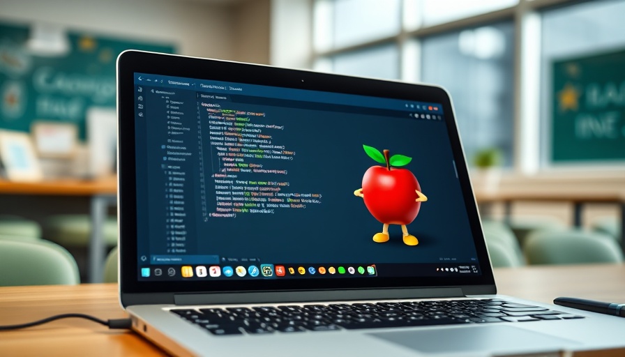 Laptop showing coding interface for digital literacy in education.