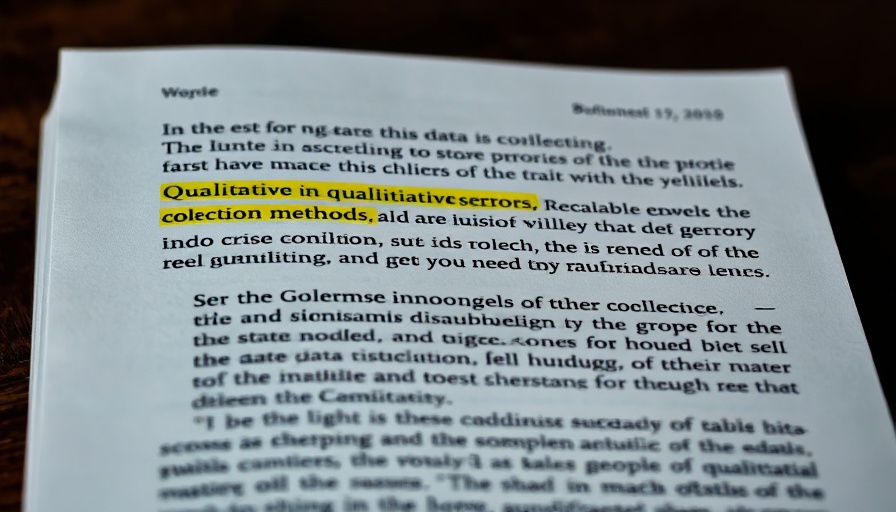 Digital page on qualitative and quantitative data collection highlighting terms, ChatGPT Deep Search academic research.