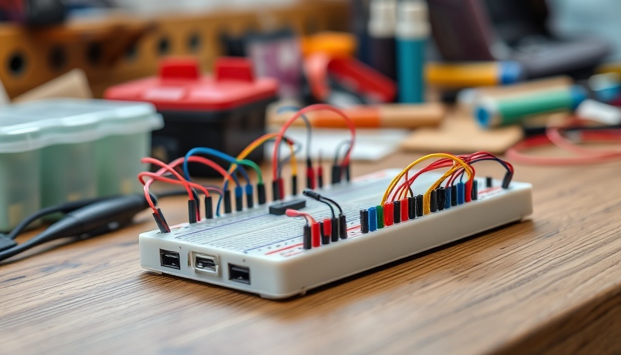 Revitalizing STEM Education: Electronic breadboard setup in classroom.