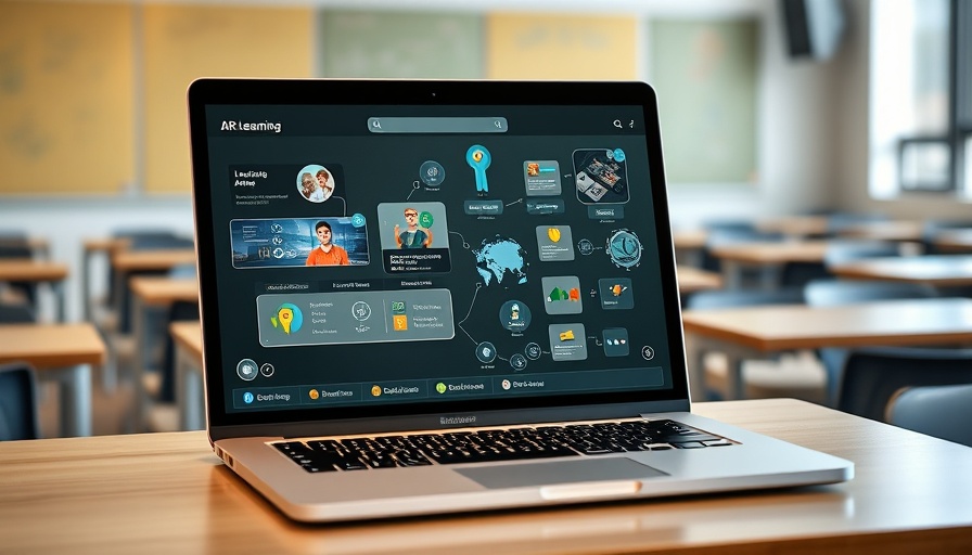 Sandbox AR Learning App for Chromebooks interface in a classroom.