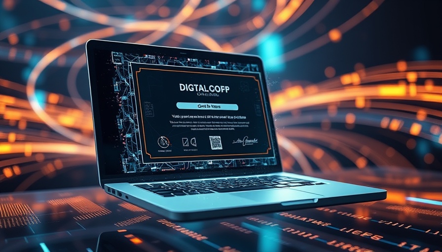 Digital hologram certificate from laptop symbolizing Boston University AllCampus partnership