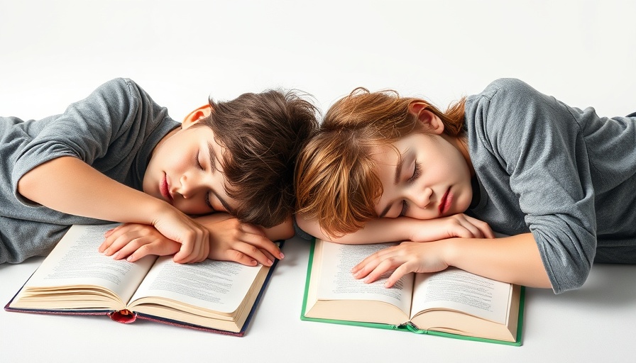 Exhausted students sleeping on books to help students succeed.