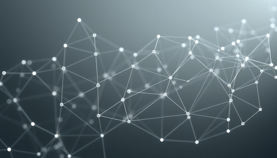 Futuristic geometric network representing Gravyty's AI-powered engagement