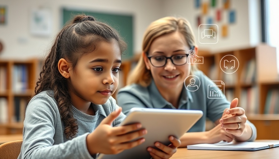 Teacher guiding student with digital learning tools, Tier 1 Strategies
