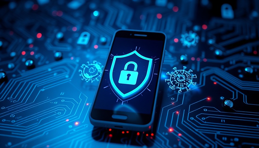 Futuristic smartphone with security icons illustrating Jamf identity automation acquisition.