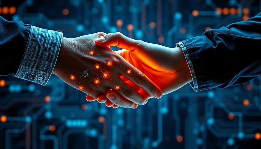 Futuristic handshake symbolizing Western Governors University Open edX Partnership.