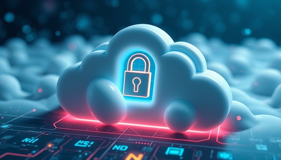 3D cloud with security lock, representing cloud security in education.