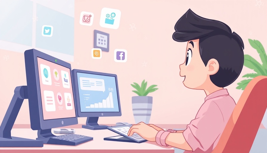 AI in Education concept with character using computer.