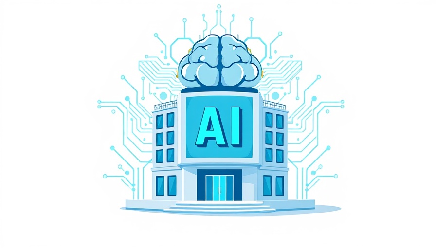 AI-driven educational platform Claude abstract design with AI building and brain.