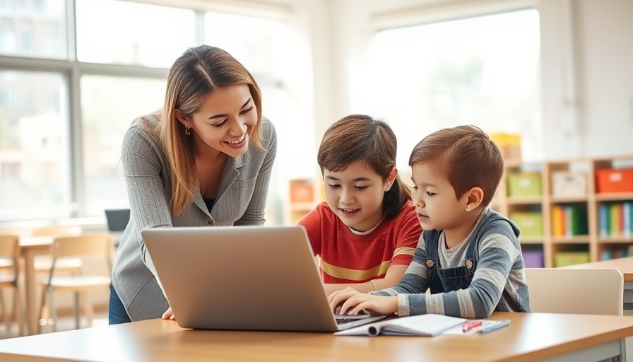 Enhancing Science Instruction with Discovery Education in bright classroom.