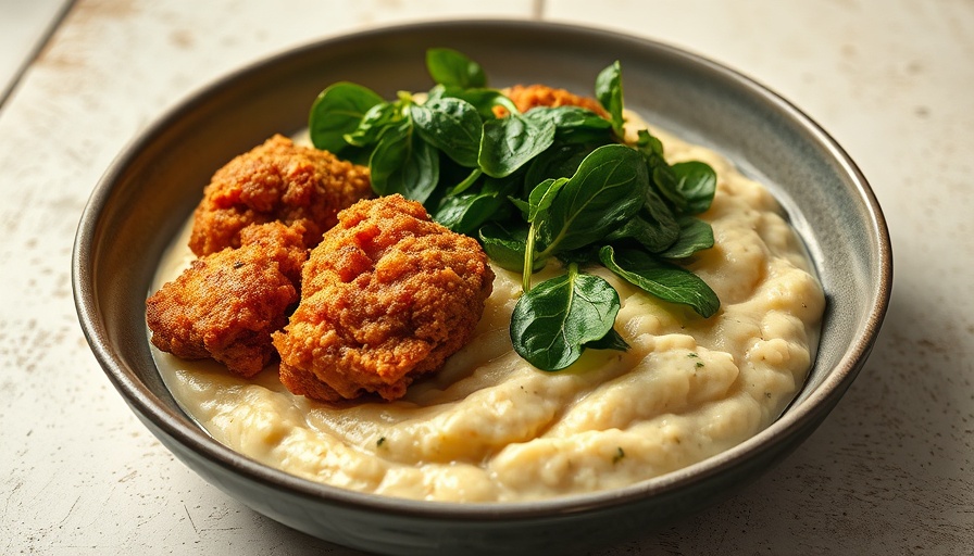 Appetizing dish showcasing health benefits of grits with chicken and spinach