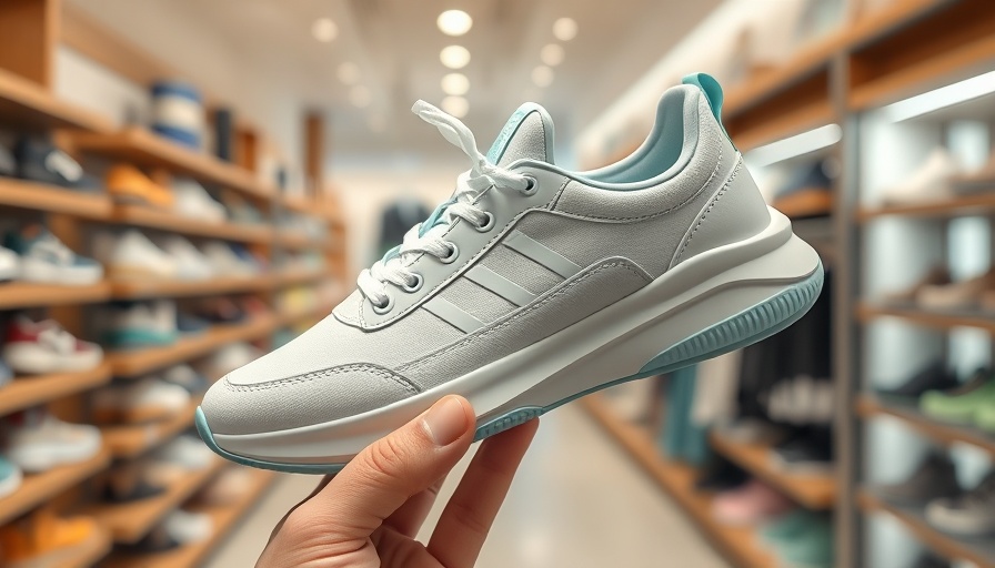 Modern vegan New Balance sneaker in hand, bold design.