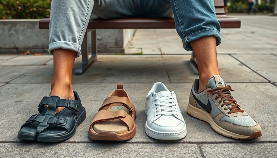 Vegan sandals 2024 styles on concrete background