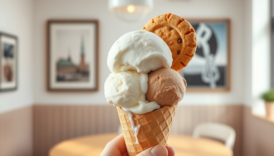 Tasty ice cream cone at ice cream shop in Oakland.
