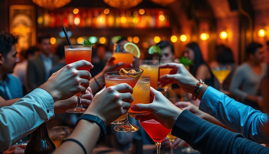 Vibrant cocktails in an indoor setting on the Oakland Foodie Path.