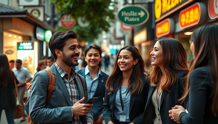 Local business marketing Oakland: Young professionals connecting.