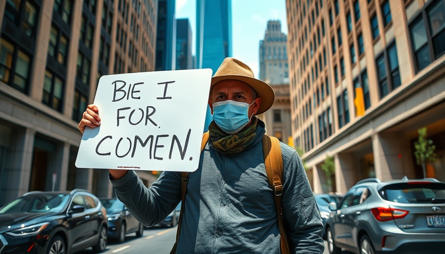 San Francisco ICE protests: protester with sign in city street.