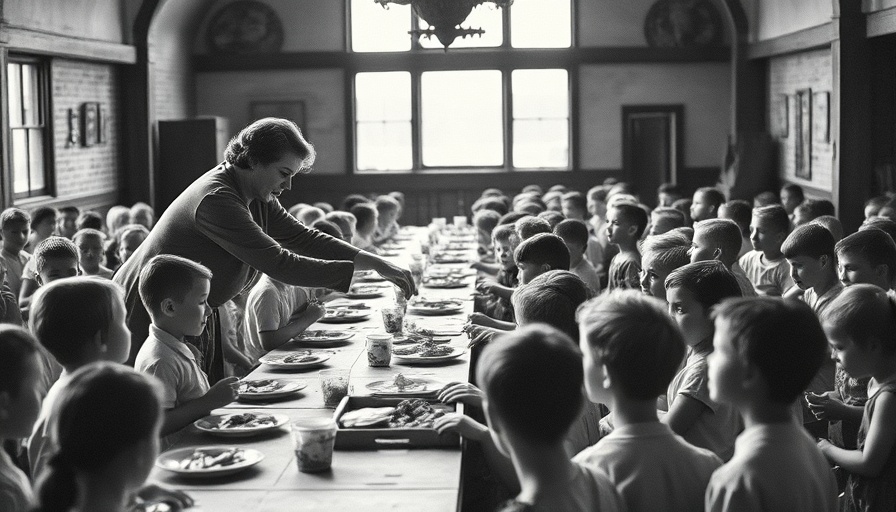 Historic photo depicting community service reflecting the Legacy of the Black Panthers.