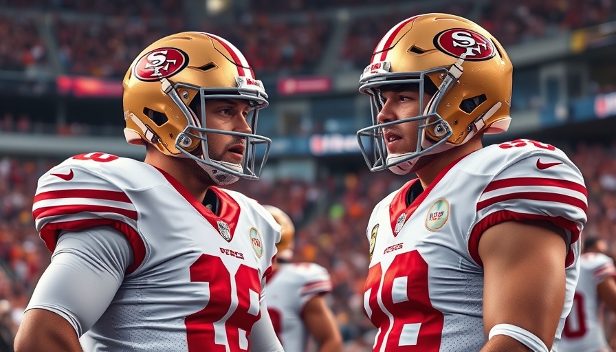 49ers players discuss training camp contracts during a game