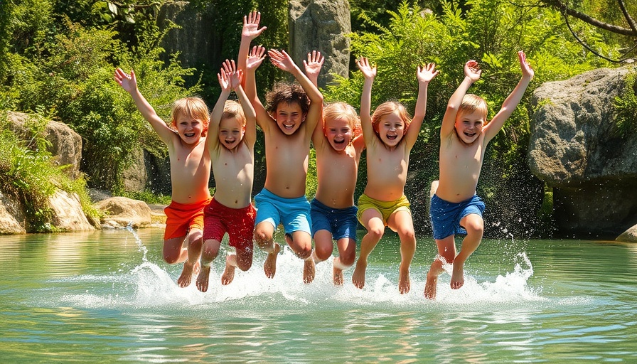 Summer getaway to Chico, children enjoying a sunny swim.