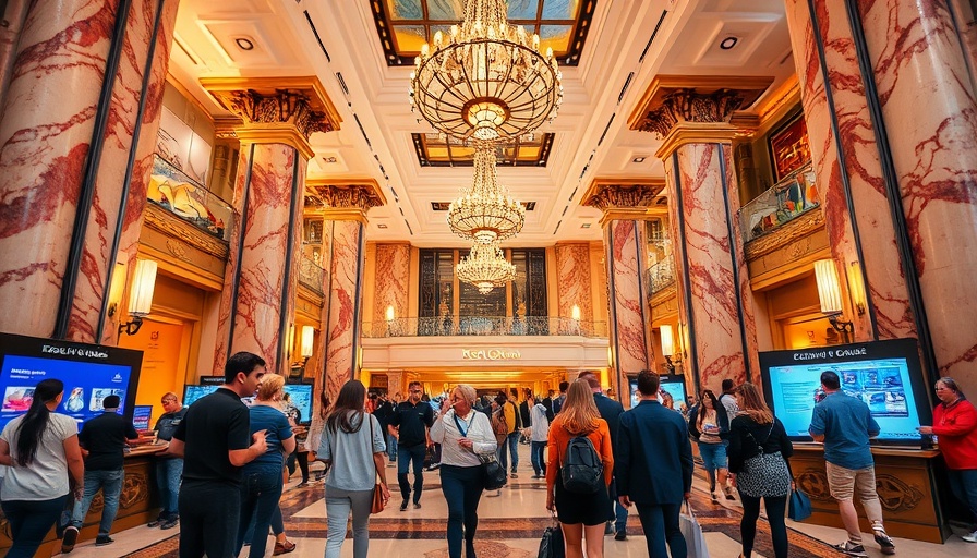 Dead & Company VIP experiences in a vibrant hotel lobby with guests.