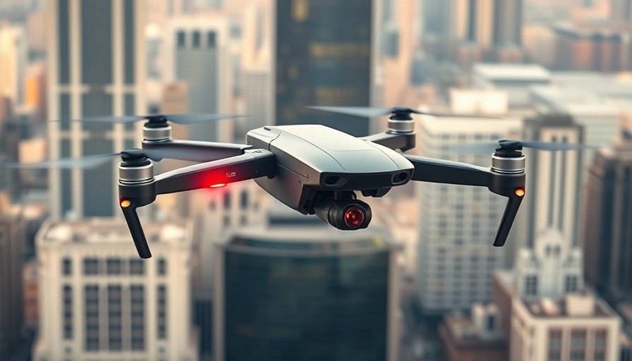 Brinc Drones emergency response over cityscape.