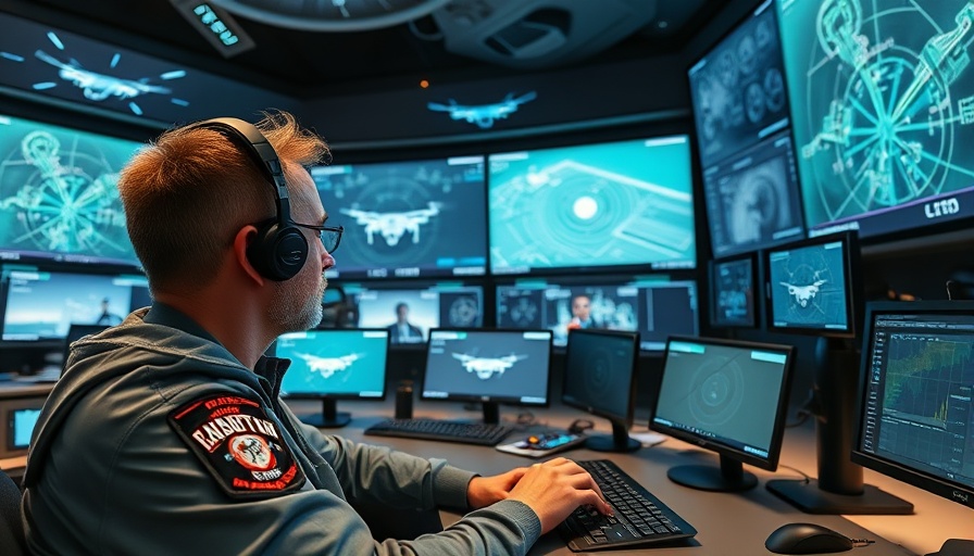 High-tech counter-drone technology system in operation.