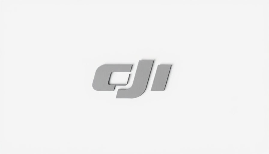 DJI logo in grey, minimal branding.