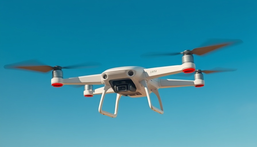 Sleek Parrot ANAFI Ai 4G drone in flight with a blue sky backdrop.