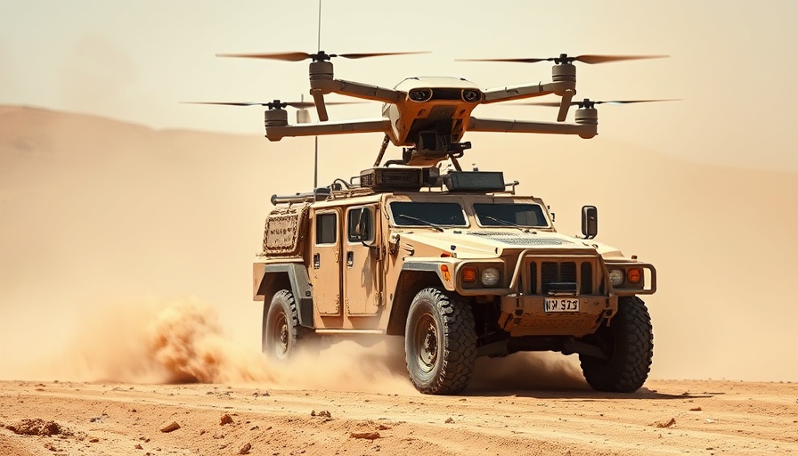 Draganfly military drone order: UAV and vehicle in action