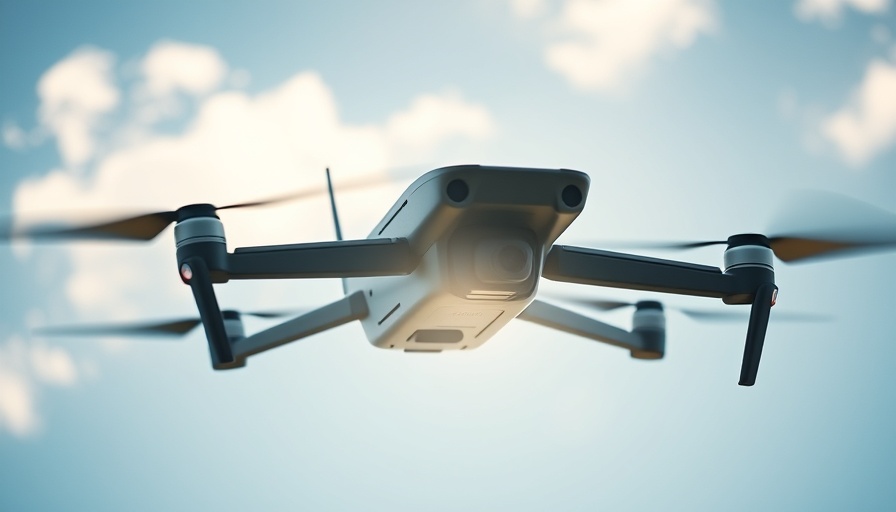 DefendEye Drone with Starlink Mini Integration against clear sky.